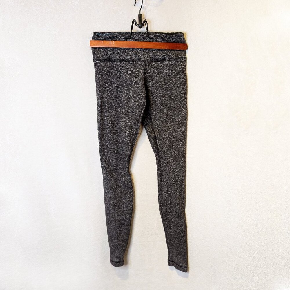 Brown Herringbone Lululemon warm leggings Size 2